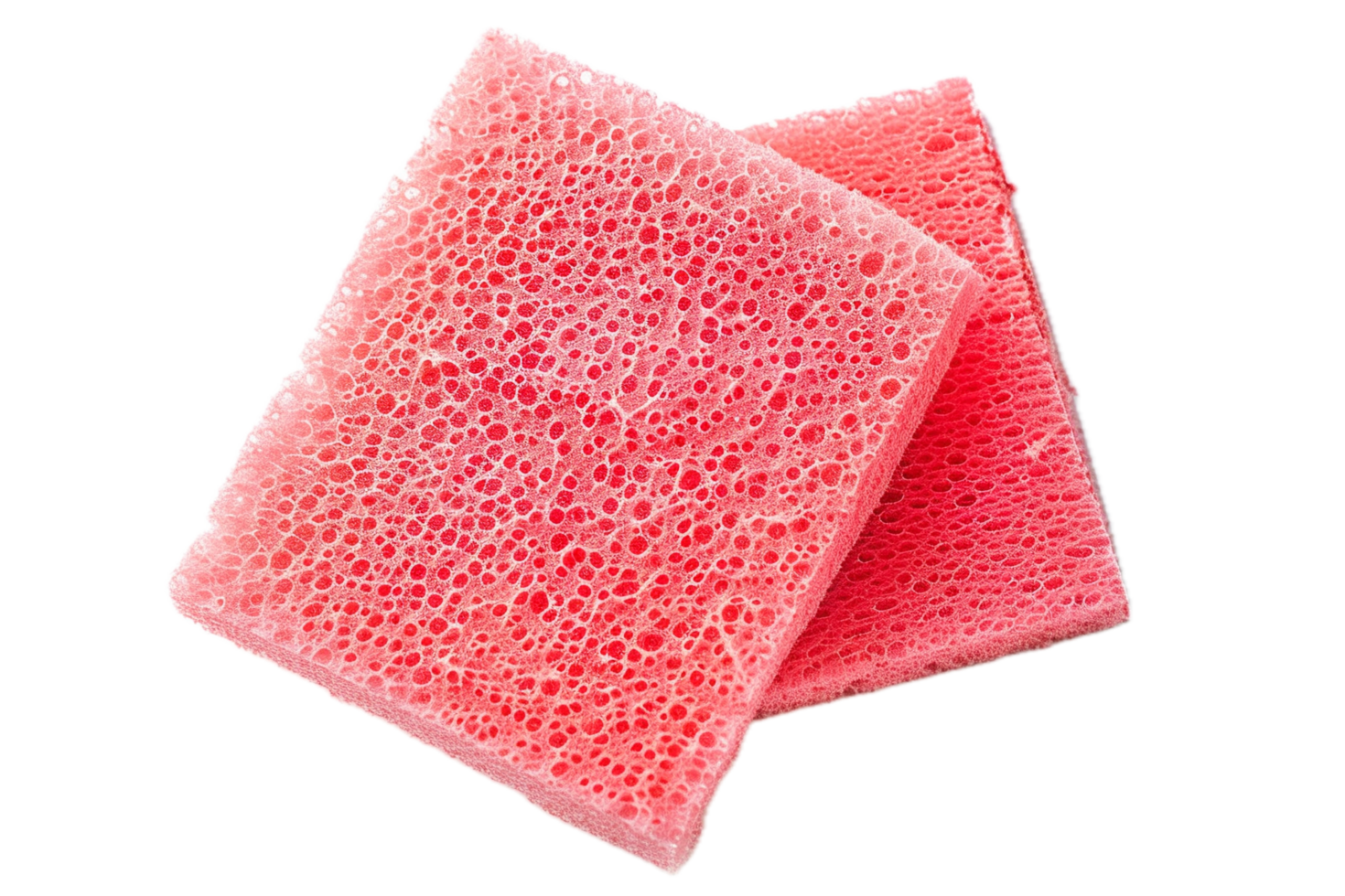 AI generated Stacked Pink Cleaning Sponges png