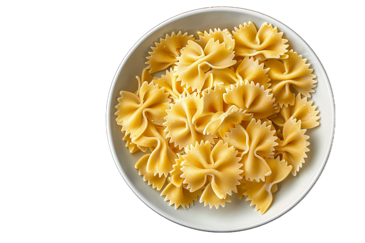 AI generated Dry Fusilli Pasta in Wooden Bowl png