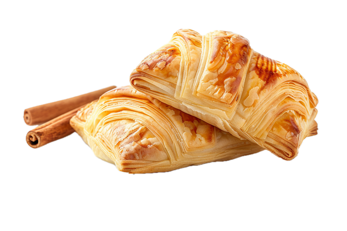 AI generated Crispy Phyllo Pastry with Cinnamon Sticks png
