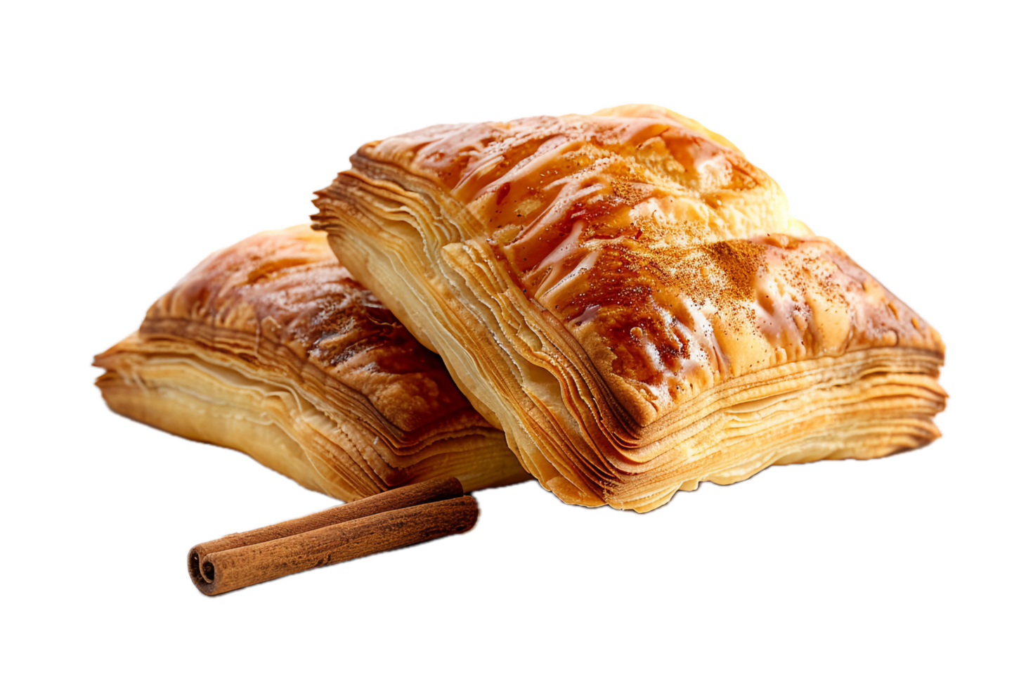 AI generated Crispy Phyllo Pastry with Cinnamon Sticks png