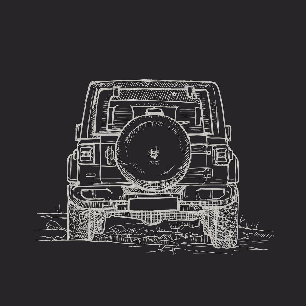 Off-road vehicle. Off-road vehicle. Vector illustration.