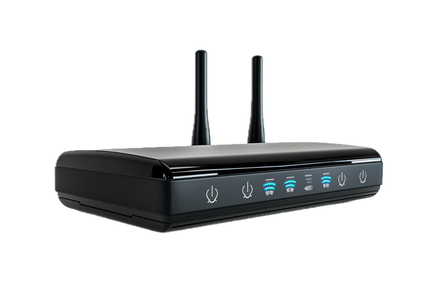 AI generated Wireless Router with Dual Antennas png