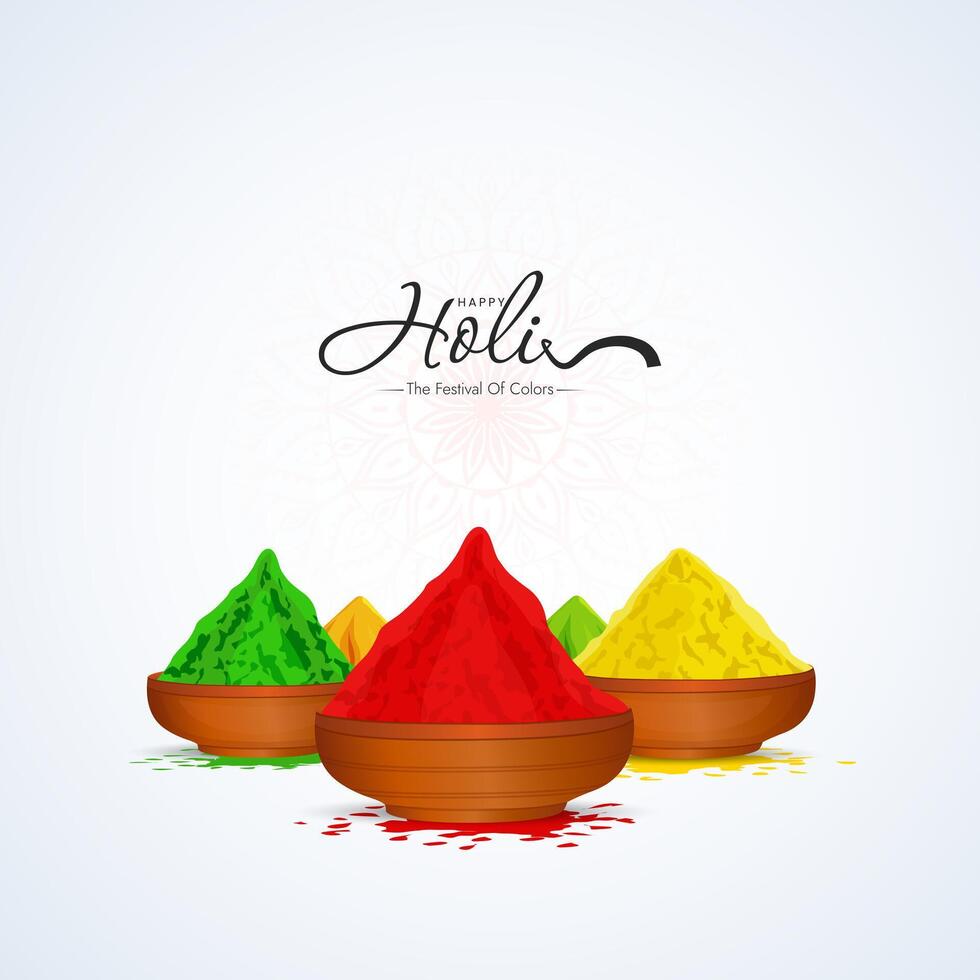 Happy Holi Festival Poster Template vector