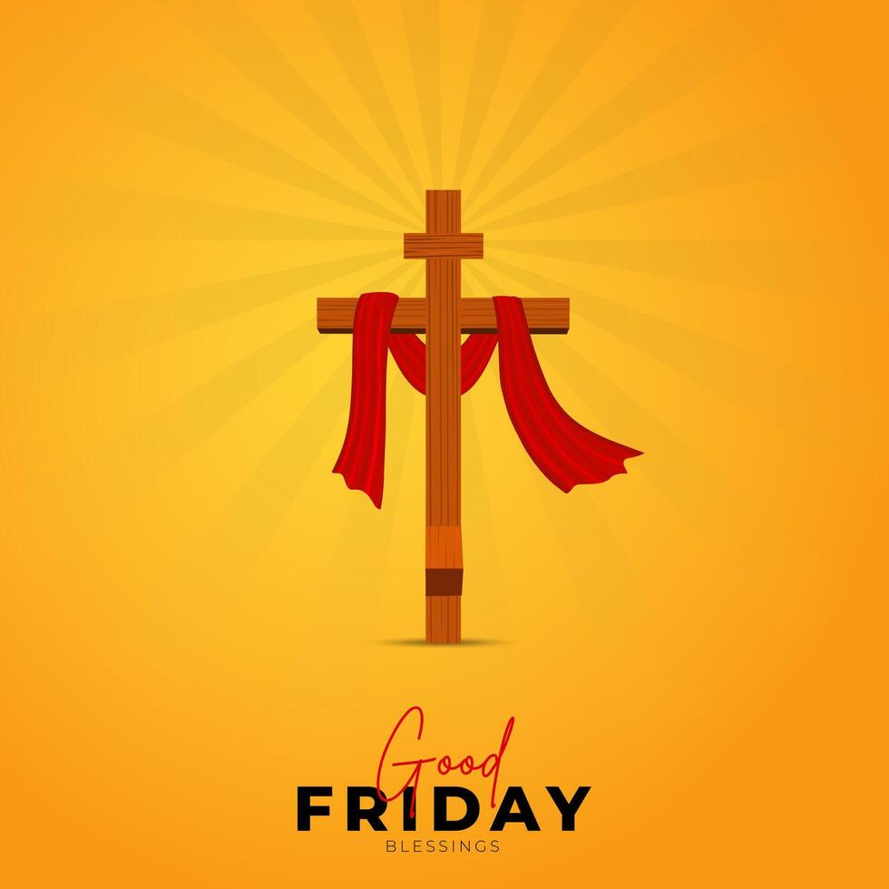 Good Friday peace of holy week social media post vector