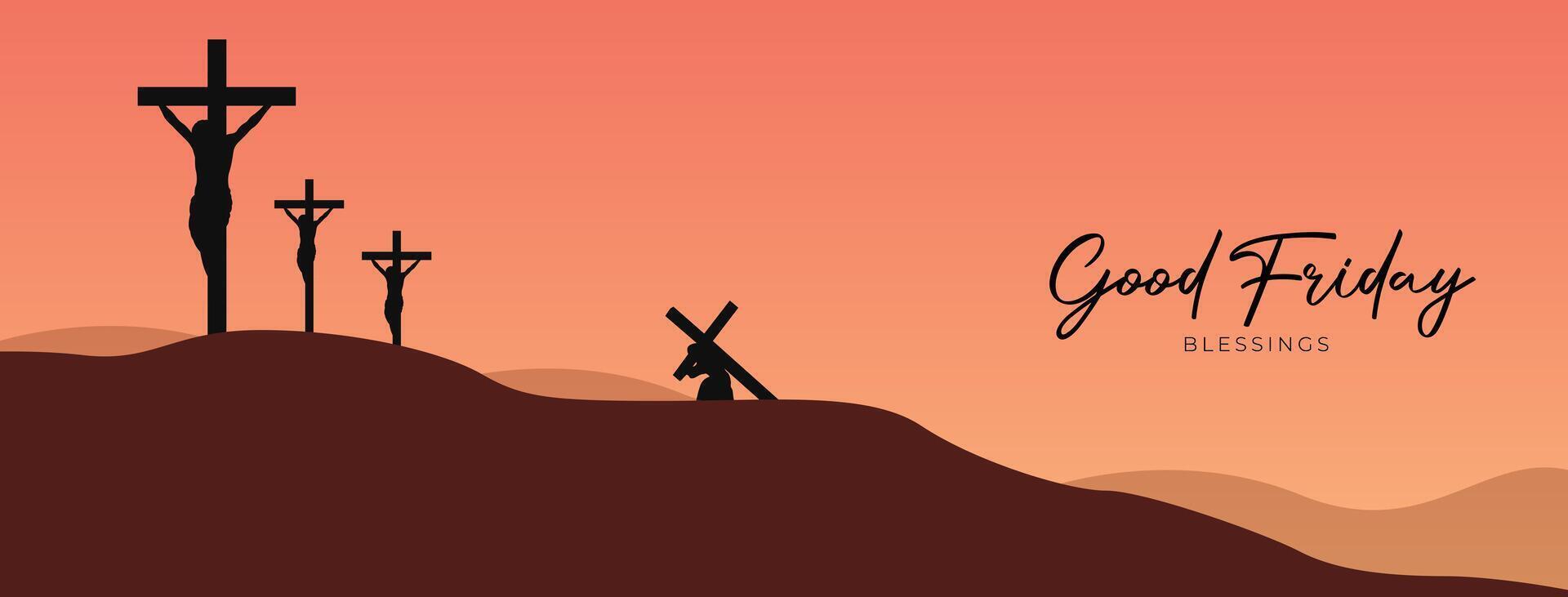 Good Friday peace of holy week social media post vector