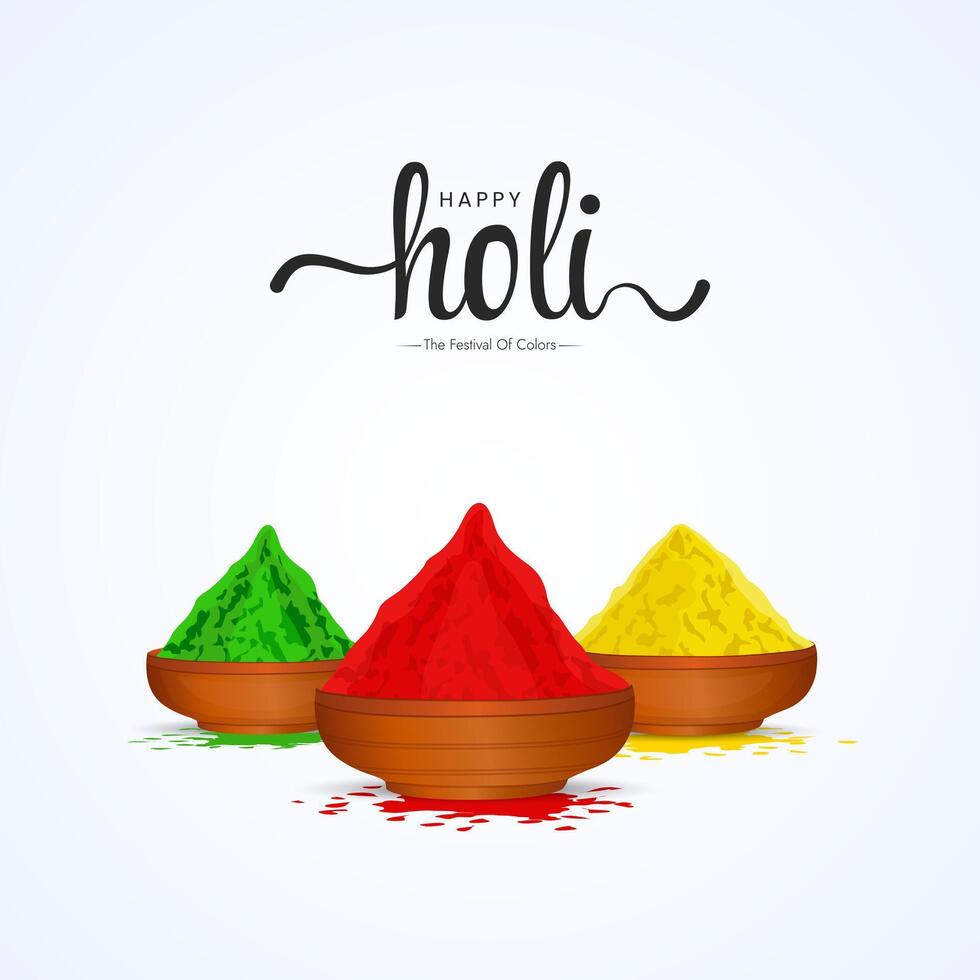 Happy Holi Festival Poster Template vector