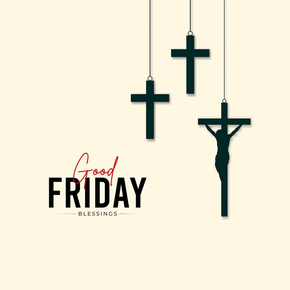 Good Friday peace of holy week social media post vector