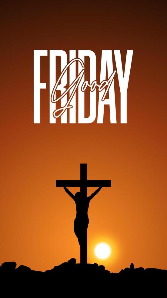 Good Friday Peace of Holy Week Social Media Post, Web Banner, Status, Story vector