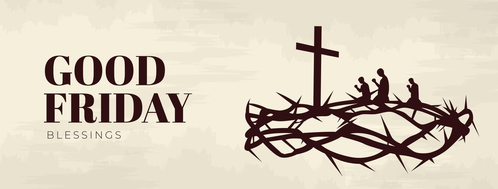 Good Friday Peace of Holy Week Social Media Post, Web Banner, Status, Story vector