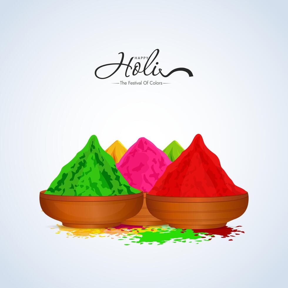 Happy Holi Festival Poster Template vector