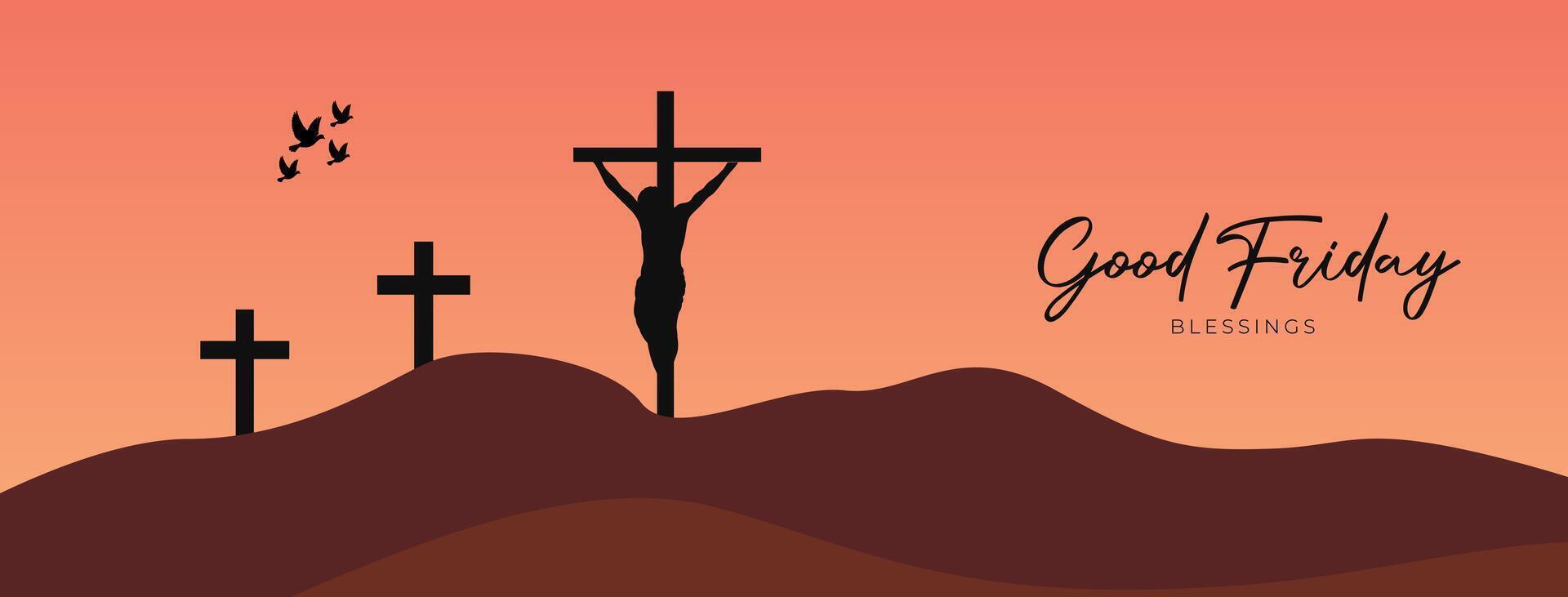 Good Friday peace of holy week social media post vector