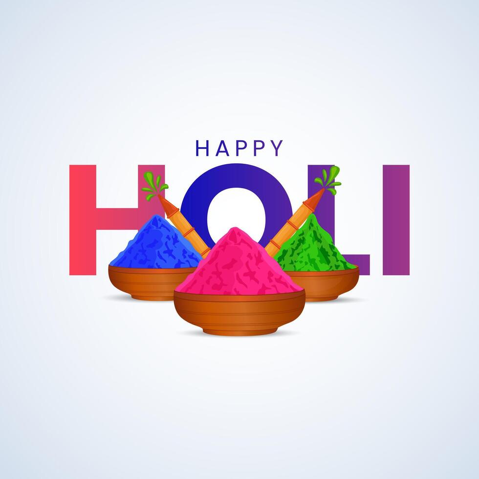 Happy Holi Festival Poster Template vector