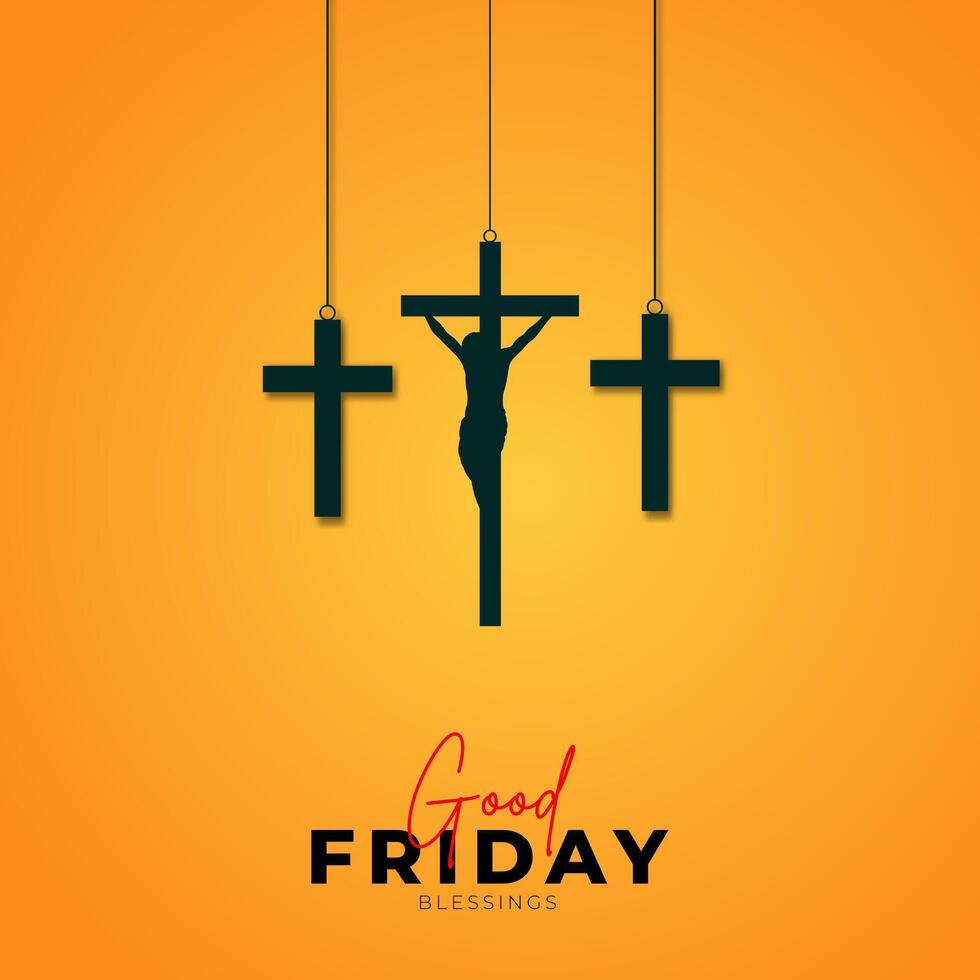 Good Friday peace of holy week social media post vector