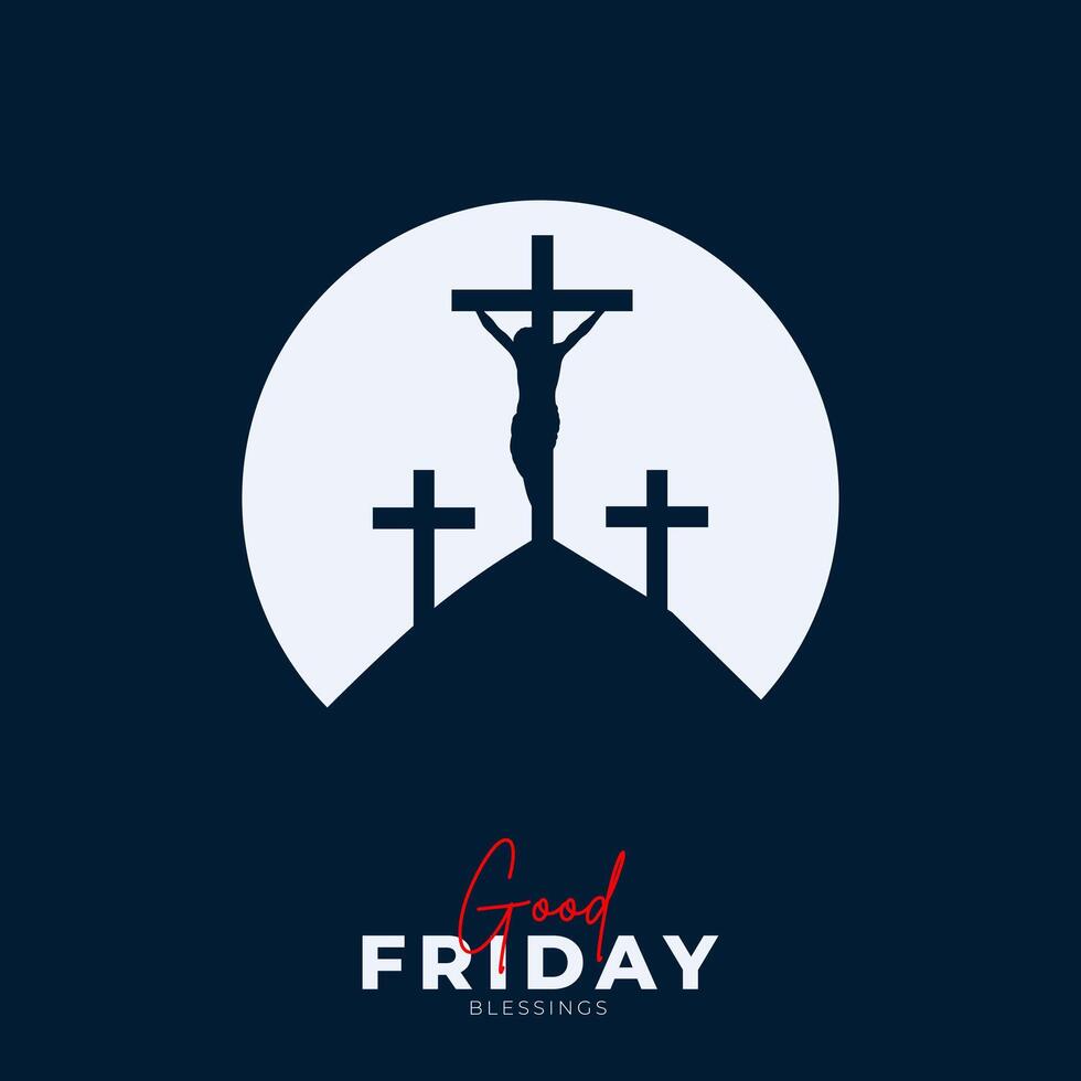 Good Friday peace of holy week social media post vector