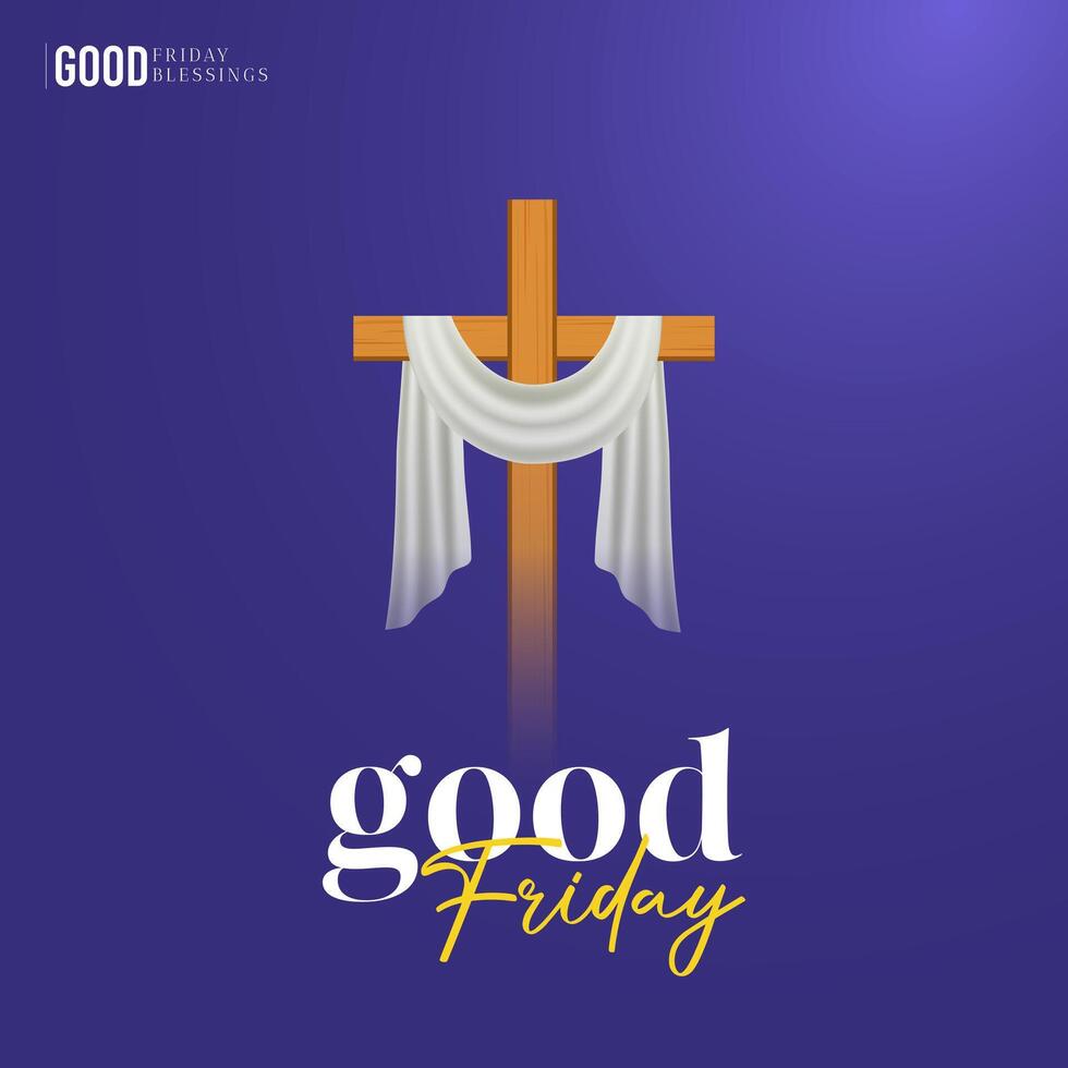 Good Friday Peace of Holy Week Social Media Post, Web Banner, Status, Story vector