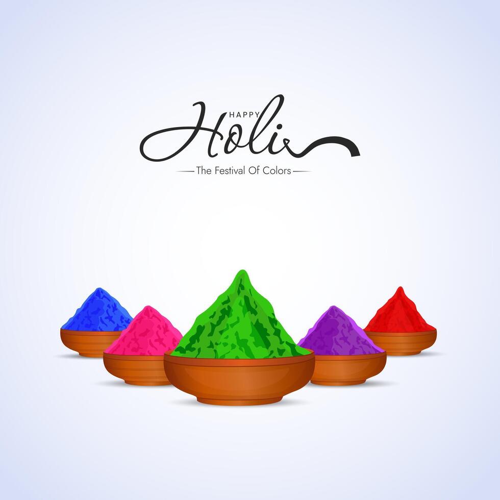 Happy Holi Festival Poster Template vector