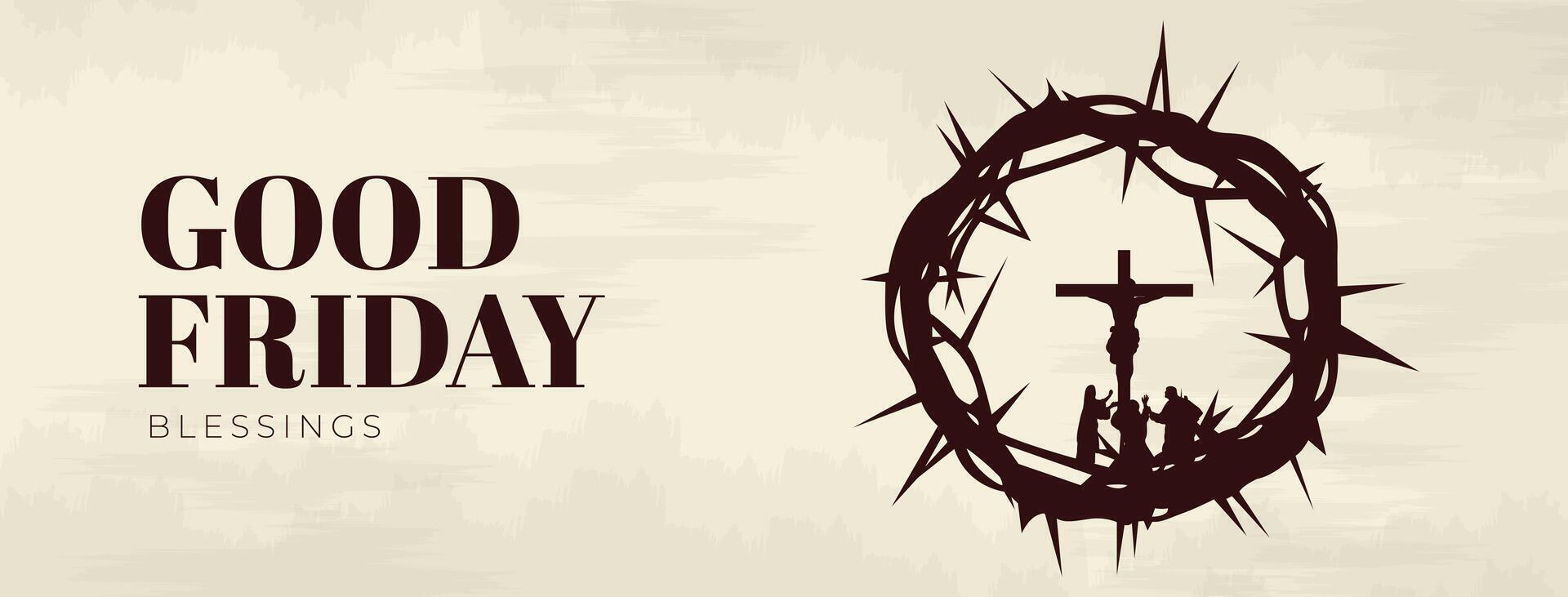 Good Friday Peace of Holy Week Social Media Post, Web Banner, Status, Story vector