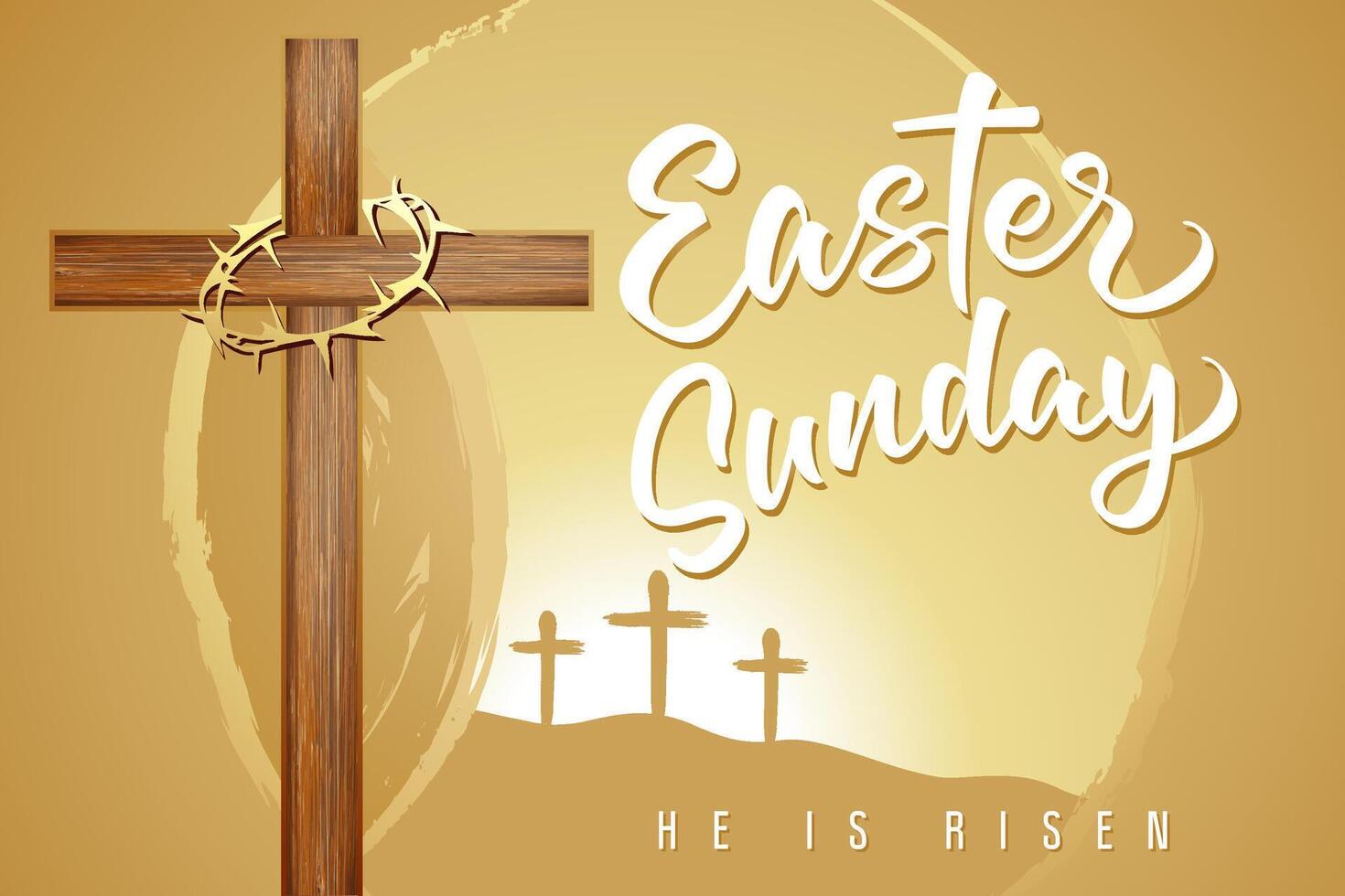 Easter Sunday religious banner. Background design vector