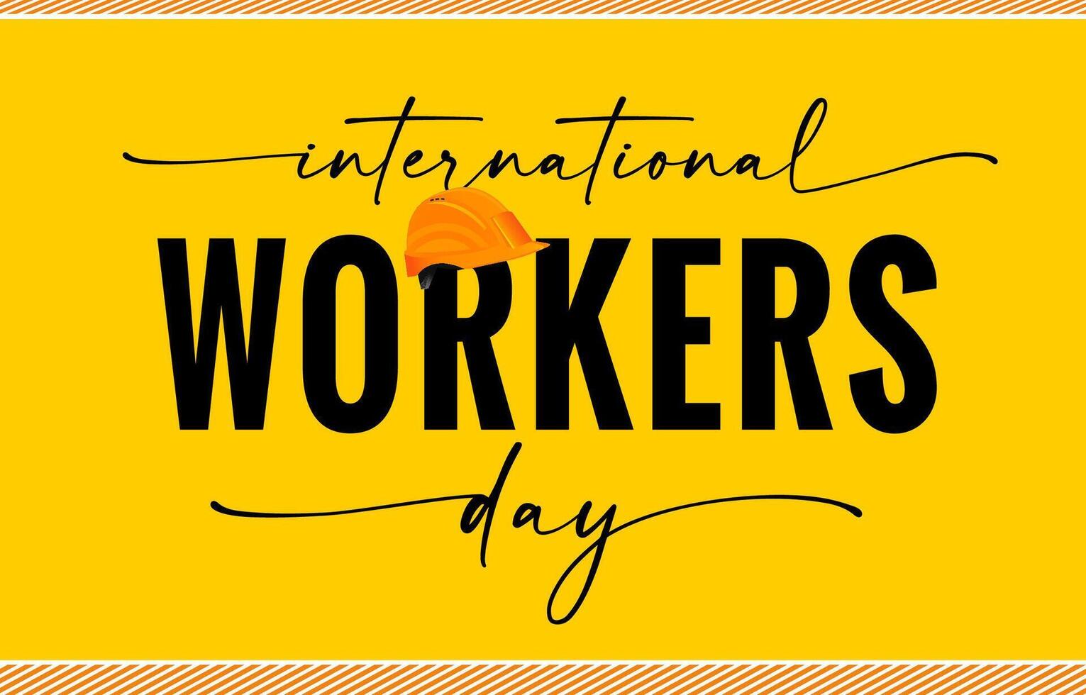 International Workers Day social media timeline post. Modern design. vector