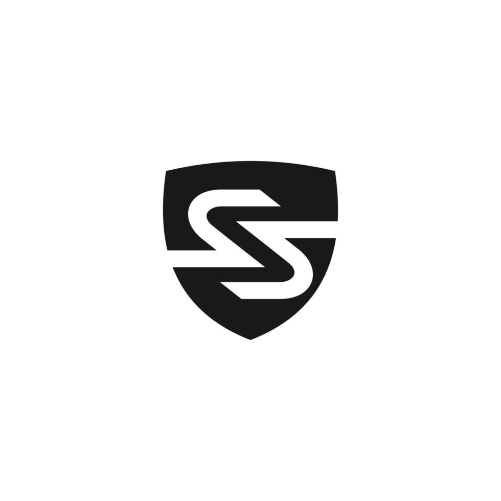 shield letter S logo design vector