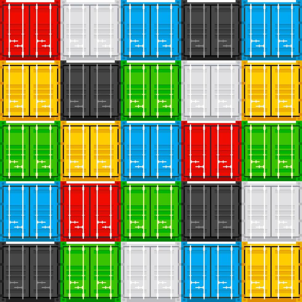 Set cargo containers. Freight Shipping, delivery and transportation. Vector illustration