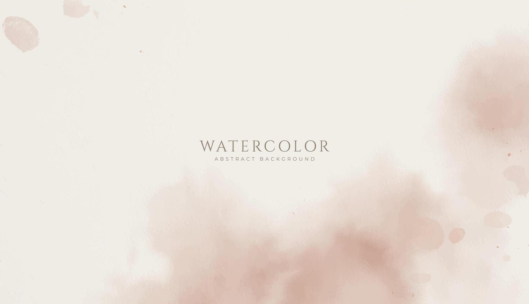 Abstract horizontal watercolor background. Neutral light beige colored empty space background illustration vector