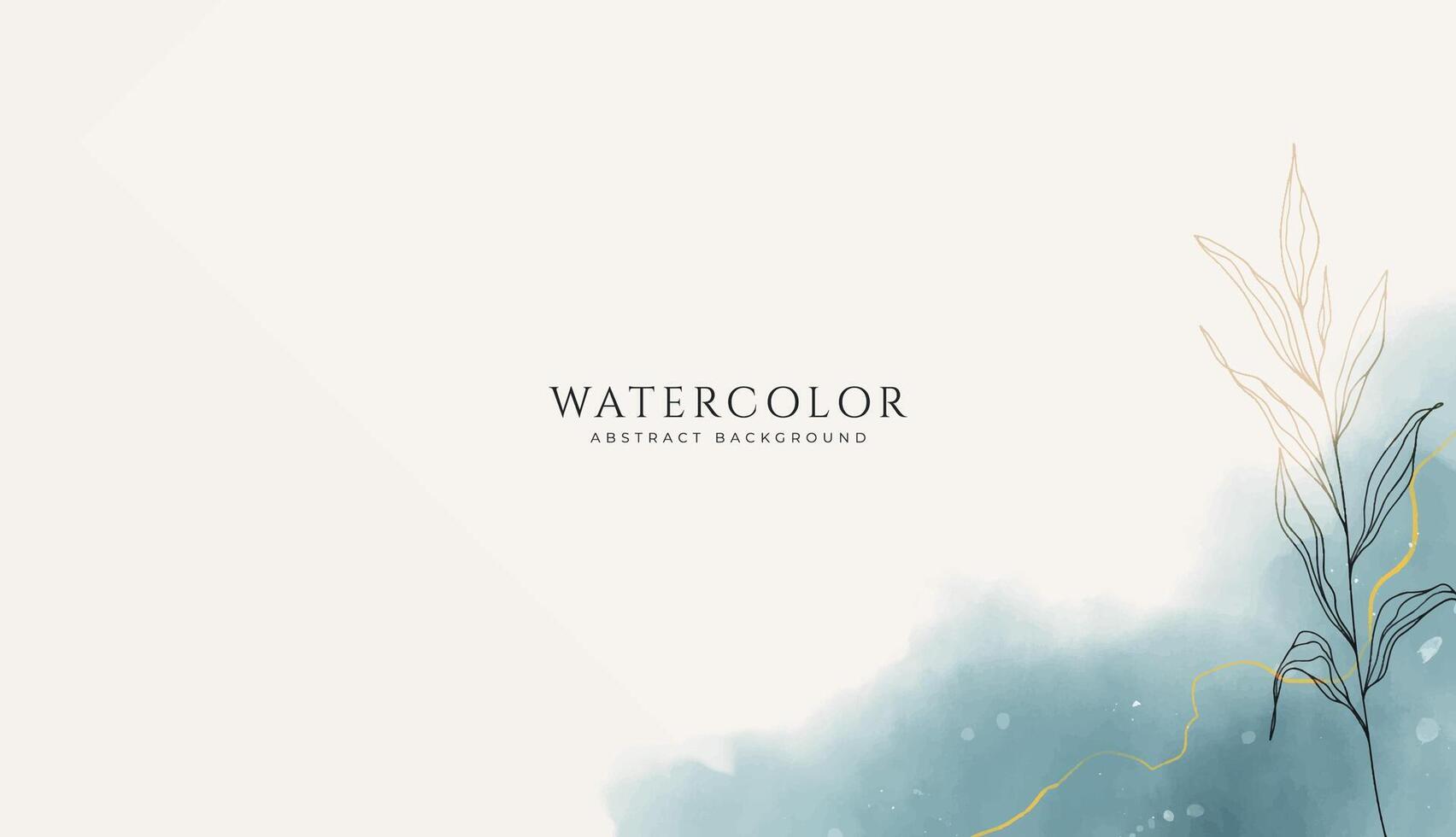 Abstract horizontal watercolor background. Neutral light green blue olive colored empty space background illustration vector