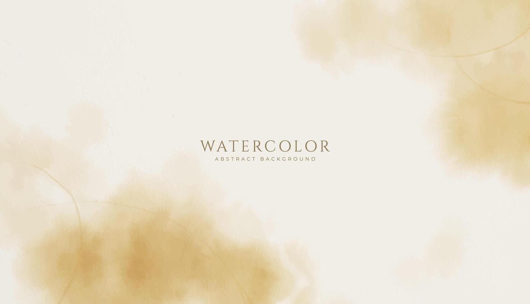 Abstract horizontal watercolor background. Neutral light beige colored empty space background illustration vector