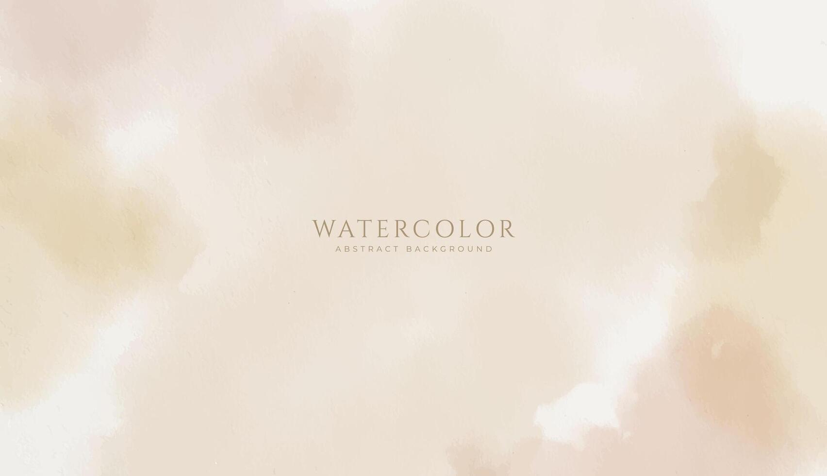 Abstract horizontal watercolor background. Neutral light brown colored empty space background illustration vector