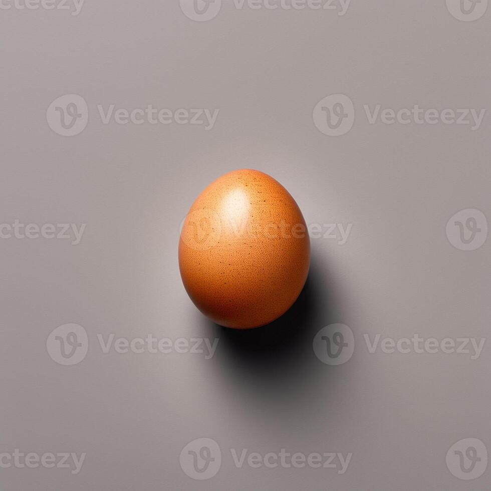 AI generated one brown chicken egg isolated on white background photo