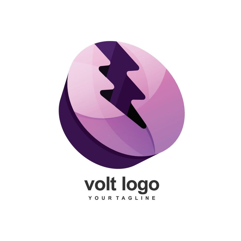 resumen voltio logo vector