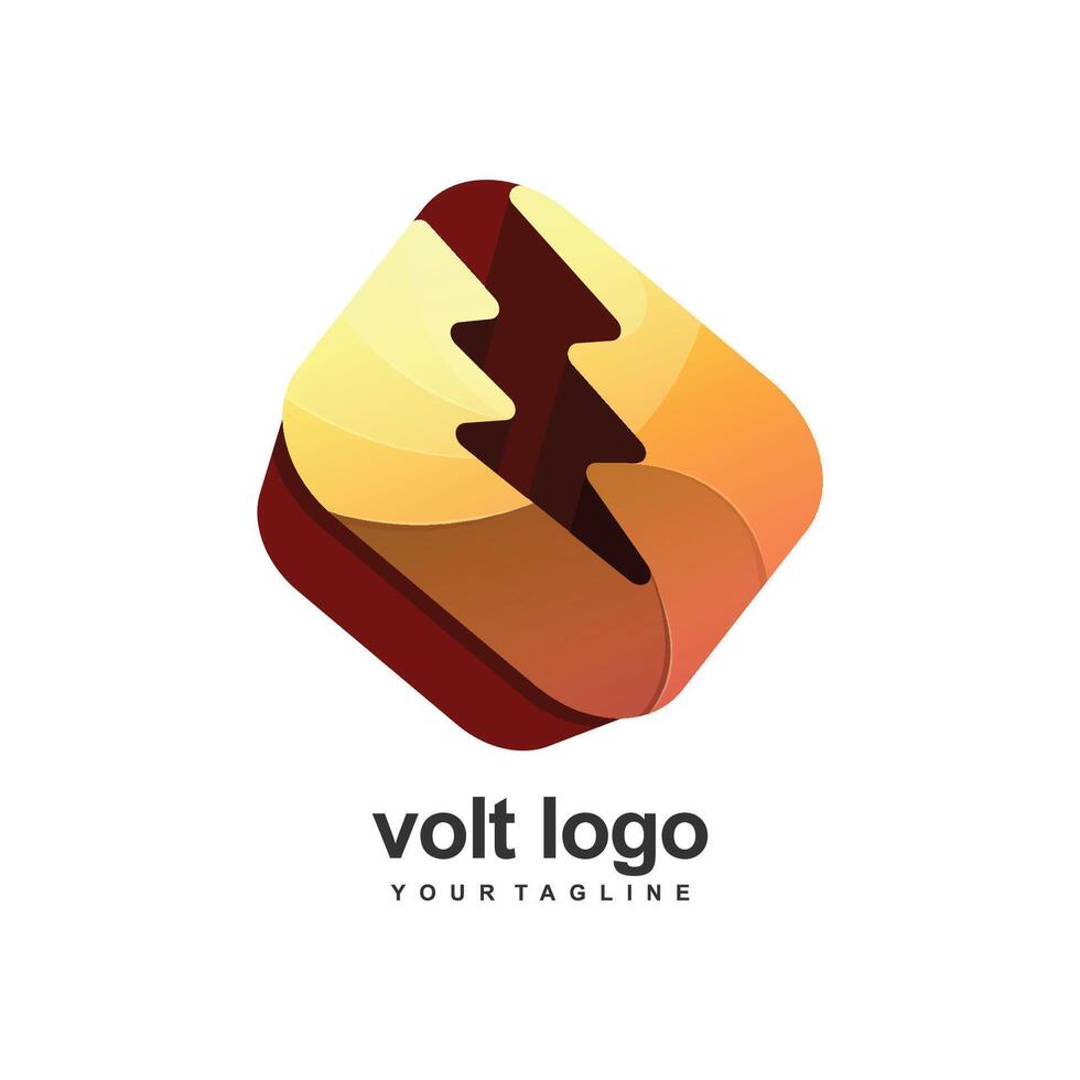 abstract volt logo vector