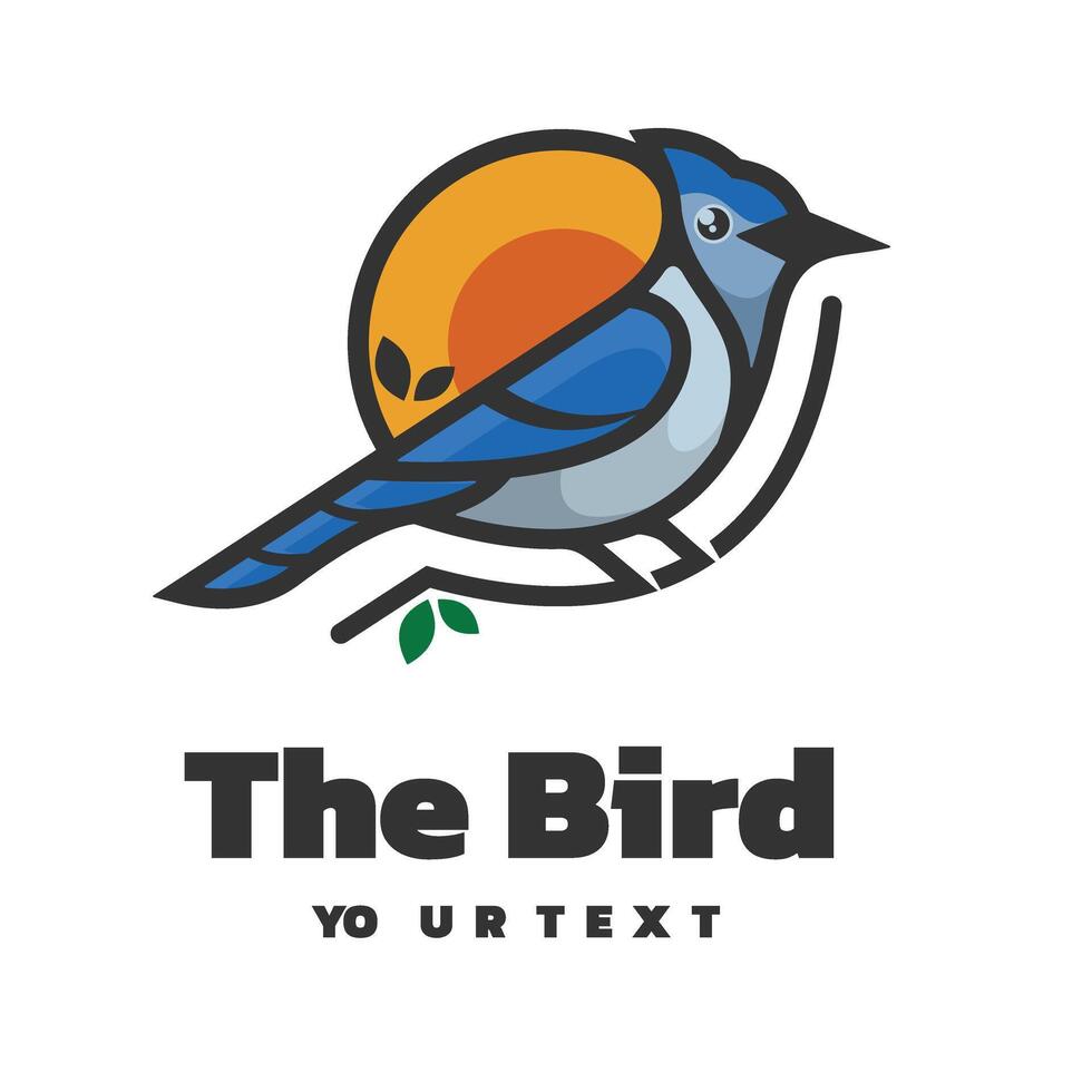 bird character mascot logo vector