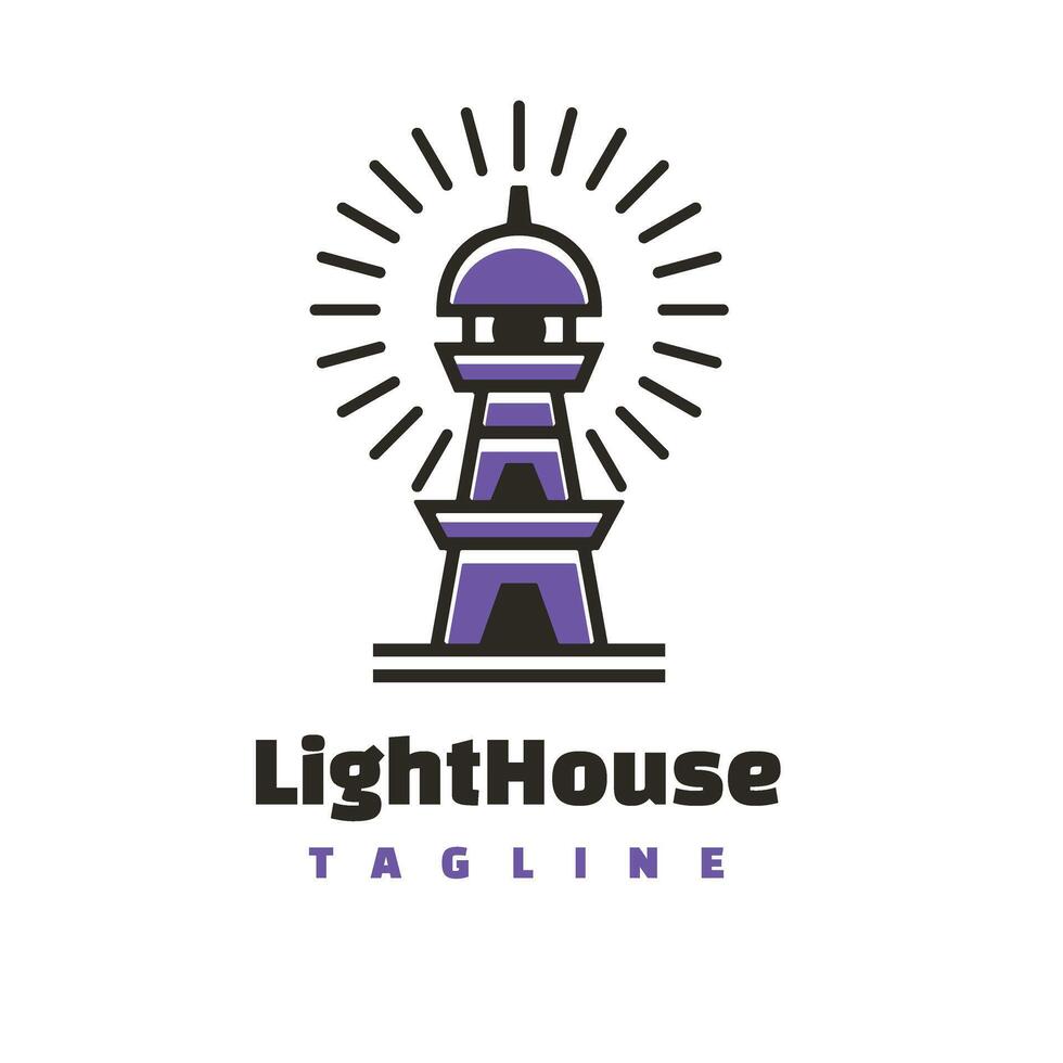 light house mascot logo vector