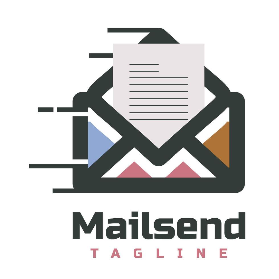 mail abstract logo vector