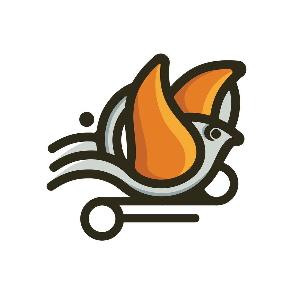 bird collection character logo vector