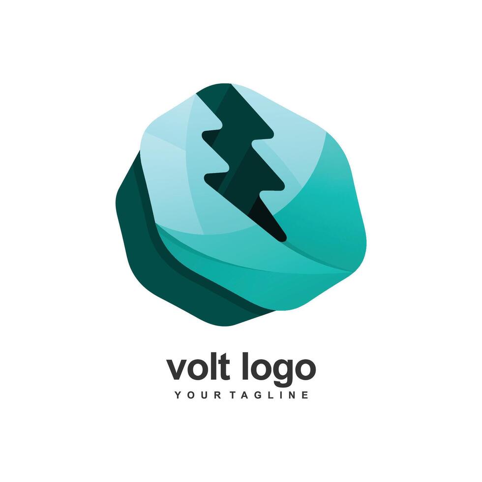 abstract volt logo vector