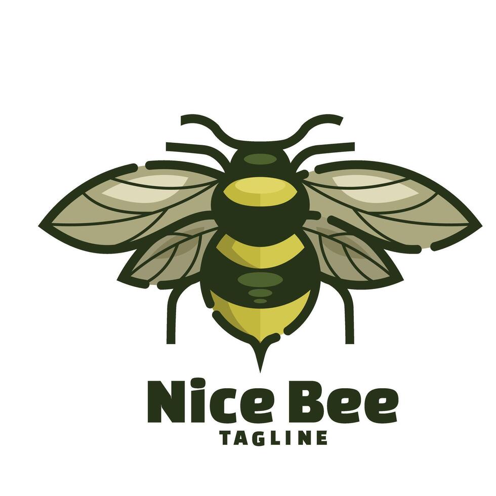 bee character logo mascot vector
