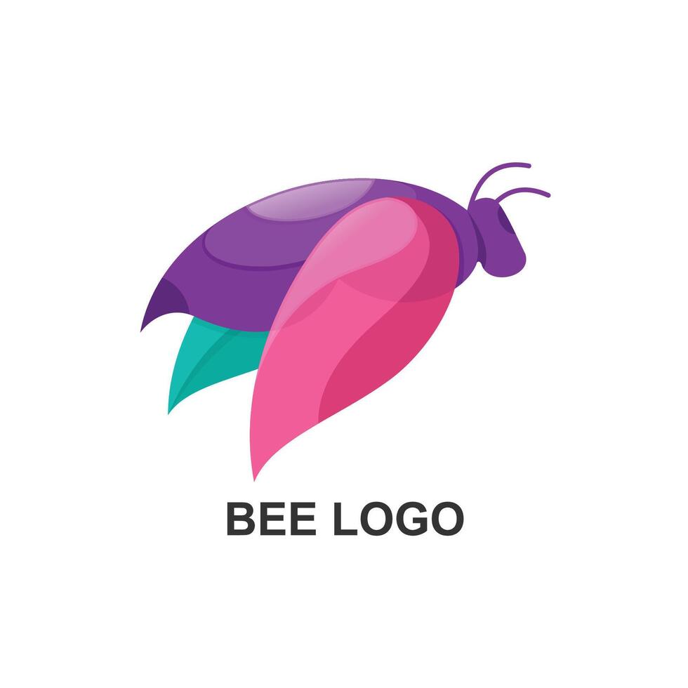 bee colorful mascot collection vector