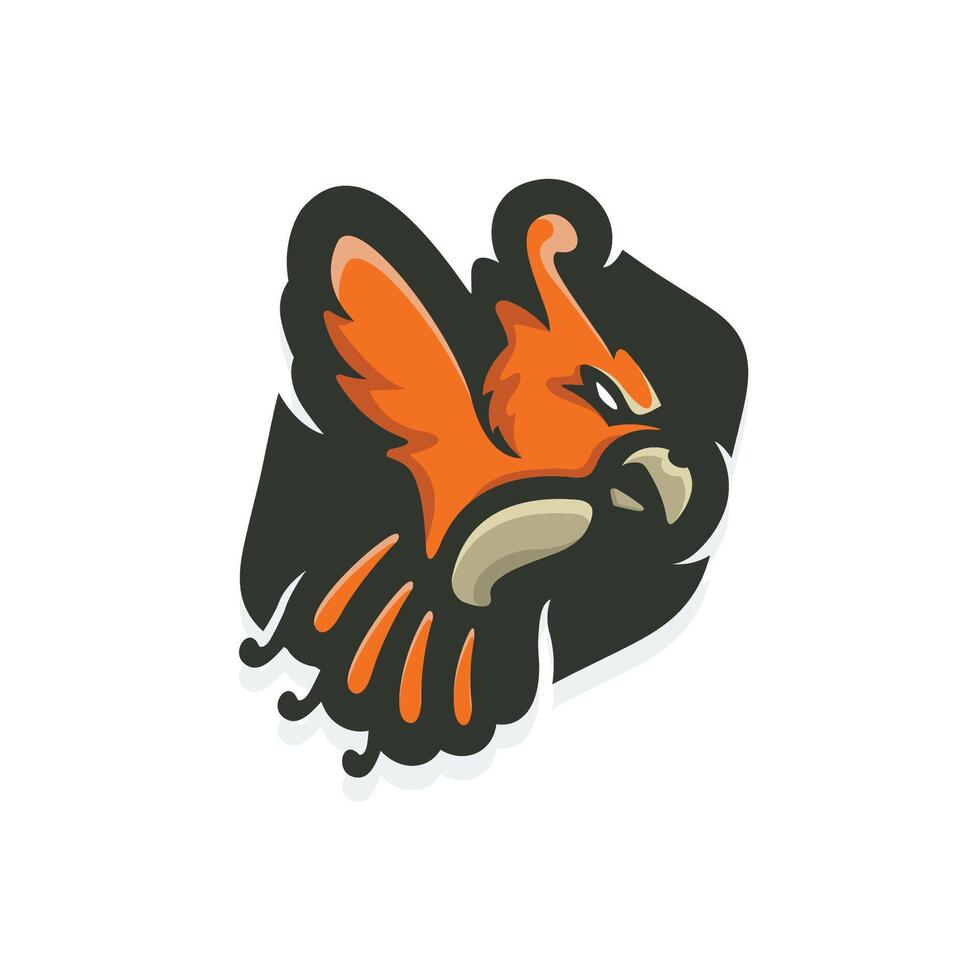 pájaro resumen personaje logo vector