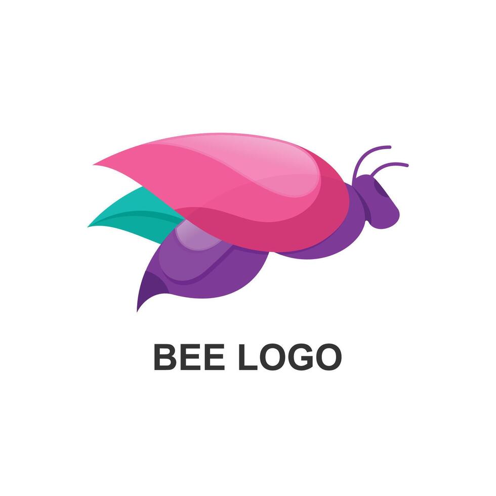 bee colorful mascot collection vector