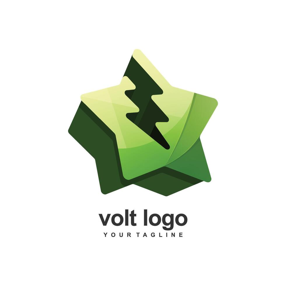 resumen voltio logo vector