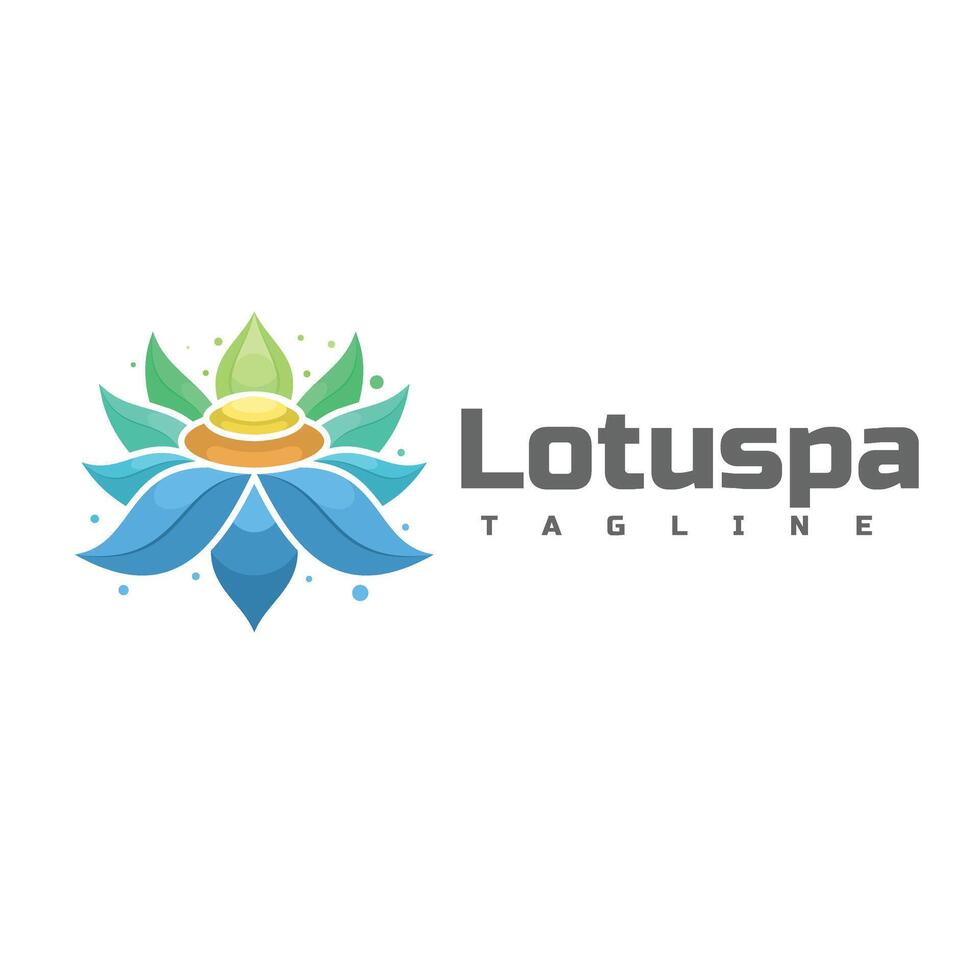 lotus spa and beauty logo template vector