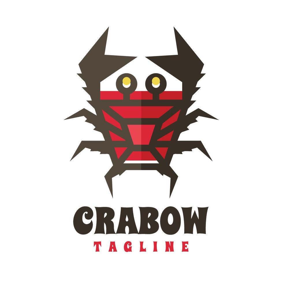 crab character mascot logo vector