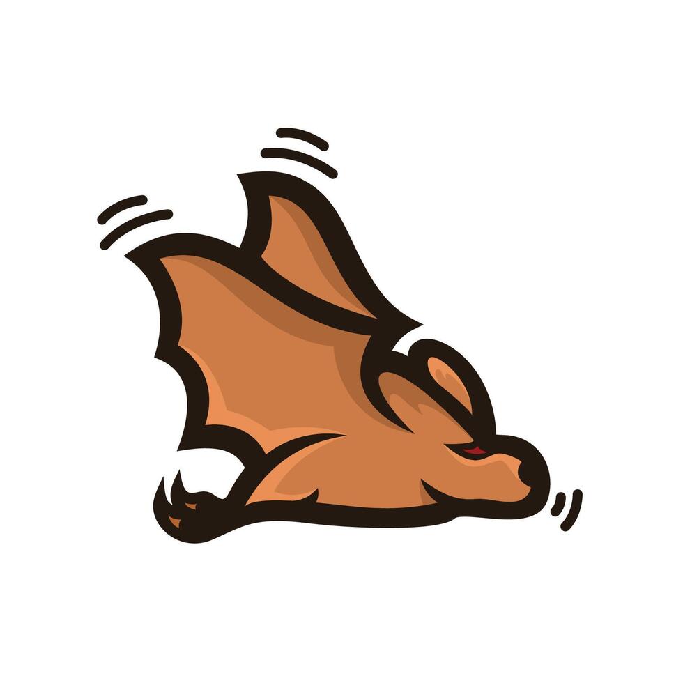 bat character mascot logo vector