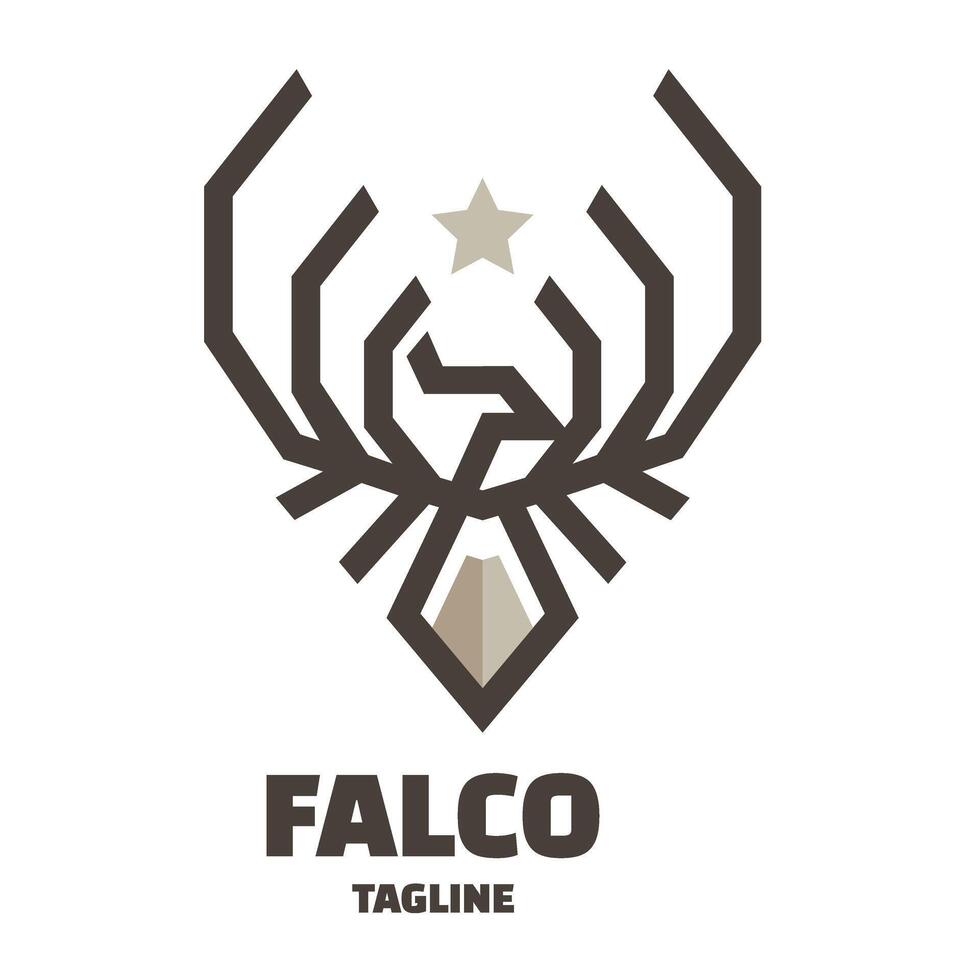 falcon eagle line art logo vector