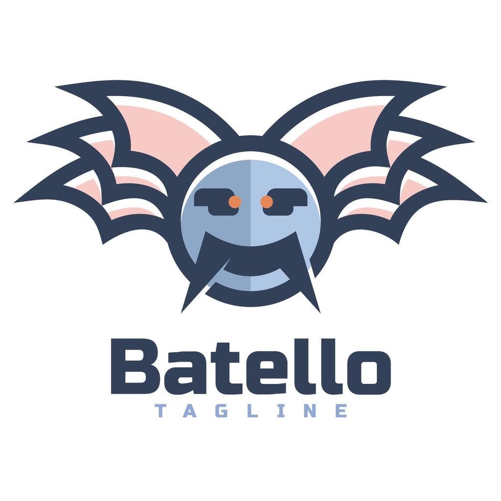 logotipo de la mascota del murciélago vector