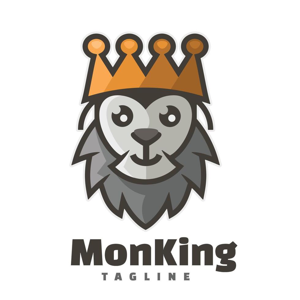 monkey head character logo mascot vector