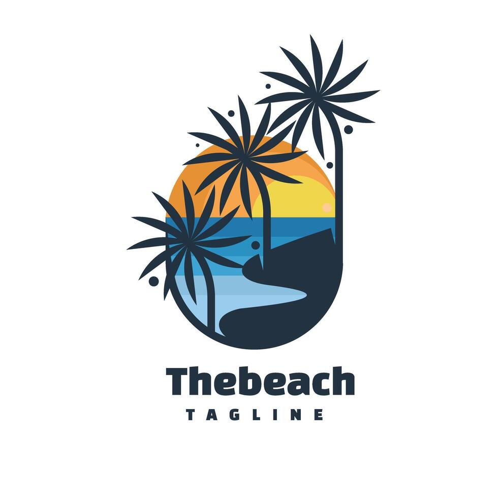 vacation logo template vector