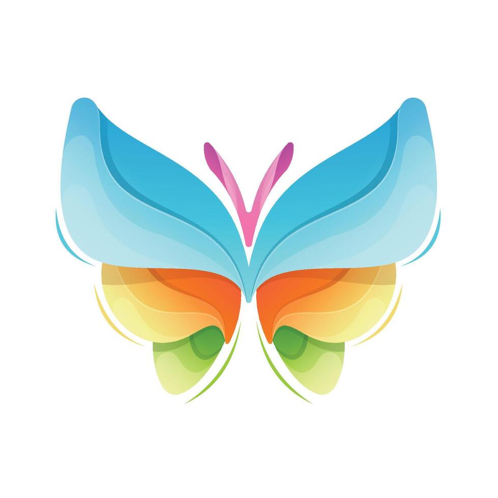 butterfly mascot logo vector